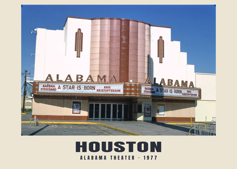 Alabama Theater, Houston, Texas — 1977 · Historic photograph print
