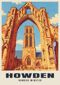 Howden Minster poster, Retro Railway style
