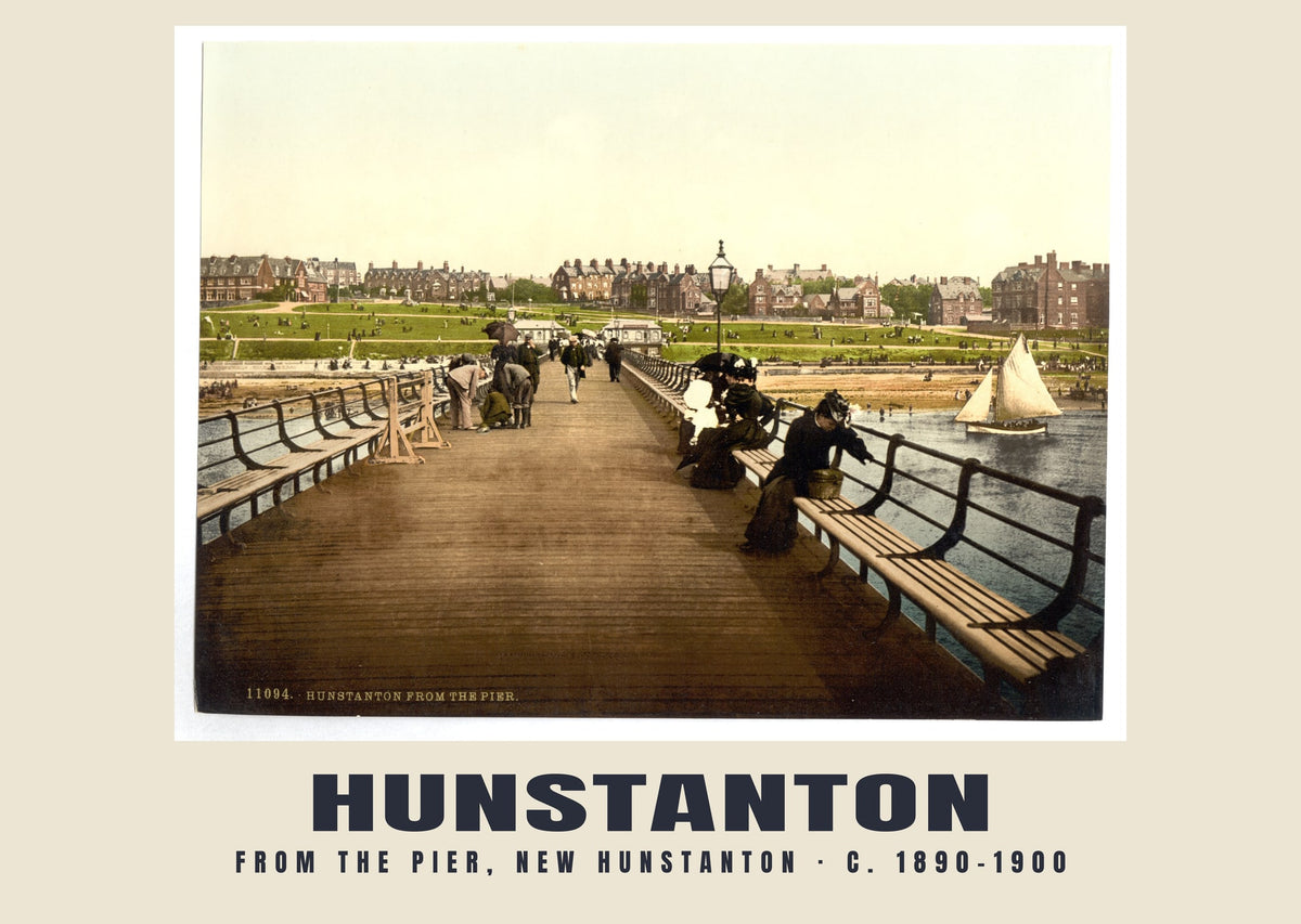 From the pier, New Hunstanton, c. 1890–1900 heritage photograph