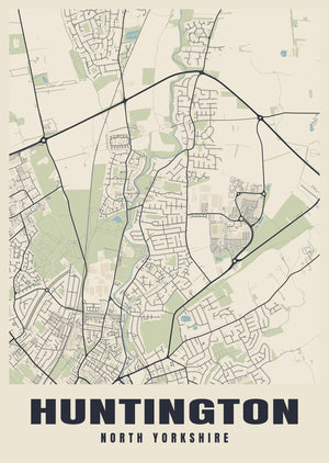Huntington Street Map Poster