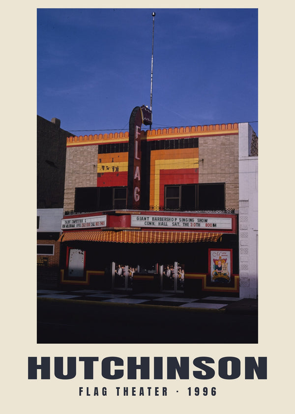 Flag Theater, Hutchinson, Kansas — 1996 · Historic photograph print