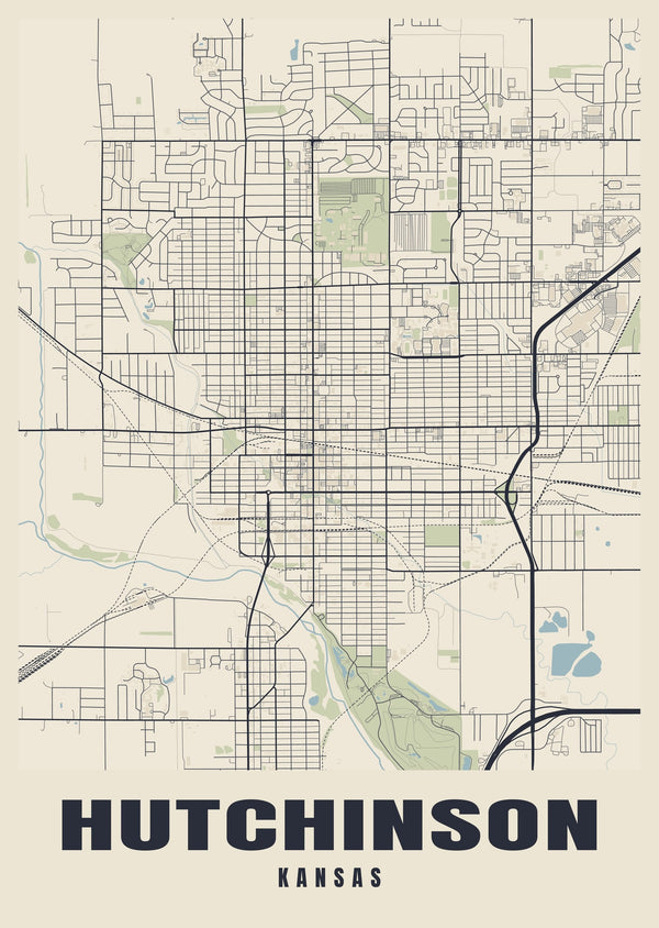 Hutchinson Street Map Poster