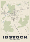 Street map poster of Ibstock, Leicestershire