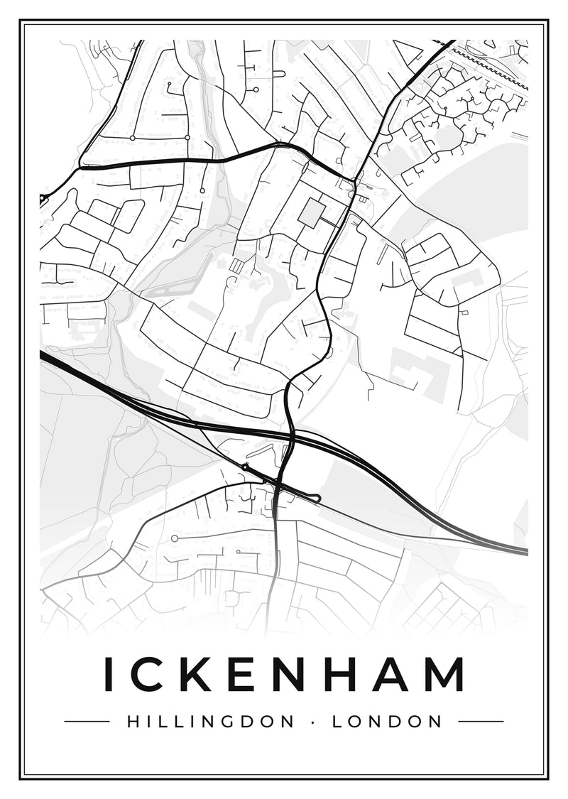 Ickenham Street Map Poster