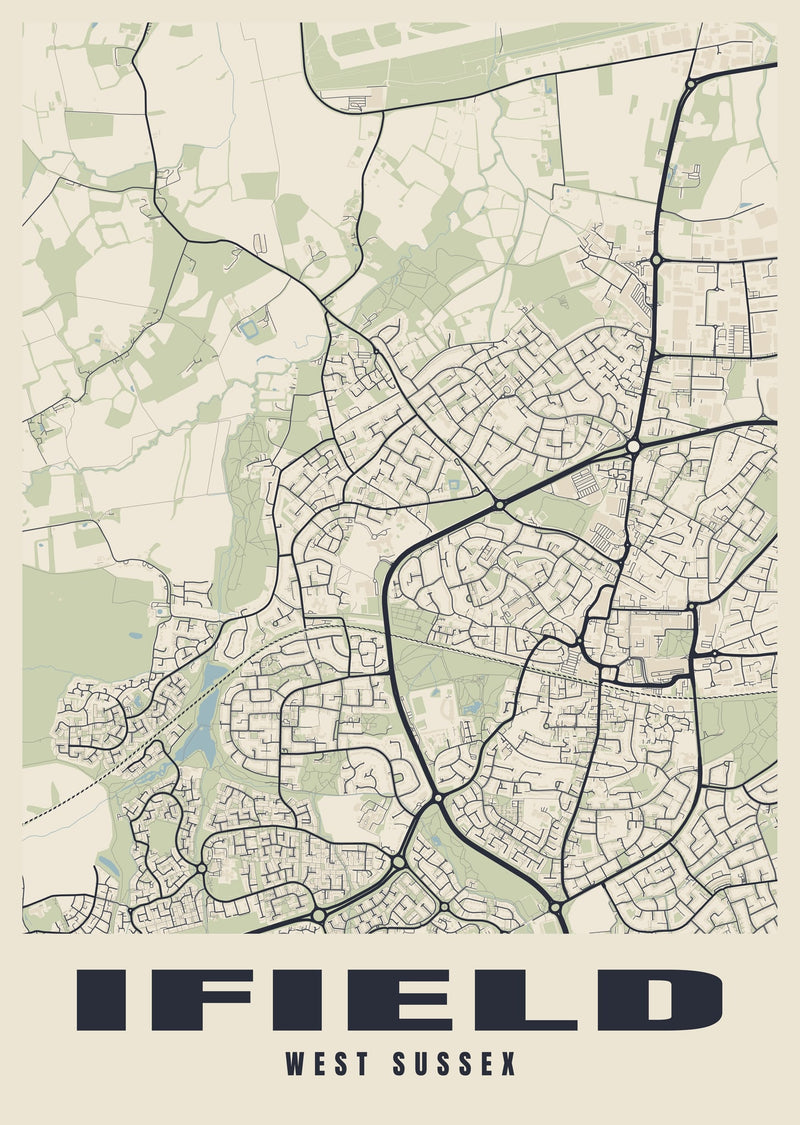 Ifield Street Map Poster