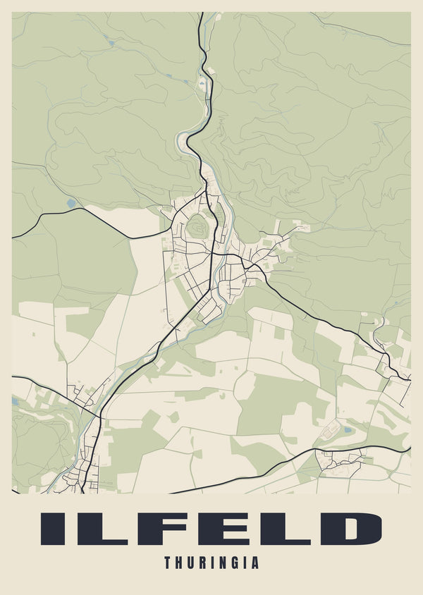 Ilfeld Street Map Poster