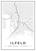 Street map poster of Ilfeld town centre, Thuringia