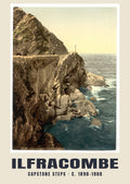 Capstone steps, Ilfracombe, c. 1890–1900 heritage photograph