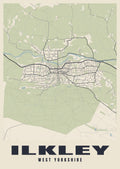 Street map poster of Ilkley, West Yorkshire