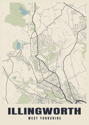 Illingworth Street Map Poster