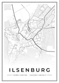 Street map poster of Ilsenburg town centre, Saxony-Anhalt