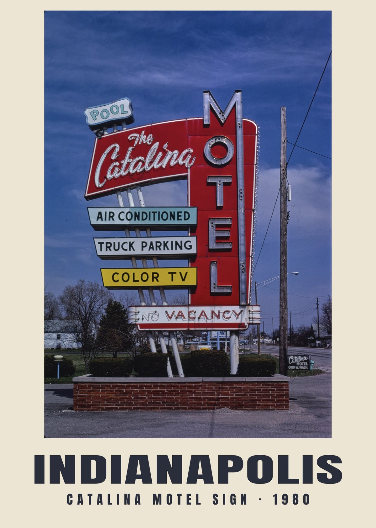Catalina Motel Sign, Indianapolis, Indiana, 1980