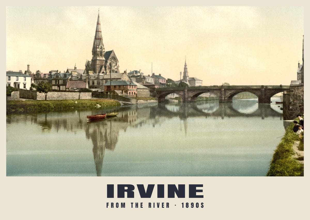 From the River, Irvine, 1890s heritage photograph