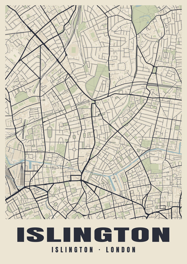 Islington Heritage Street Map Poster