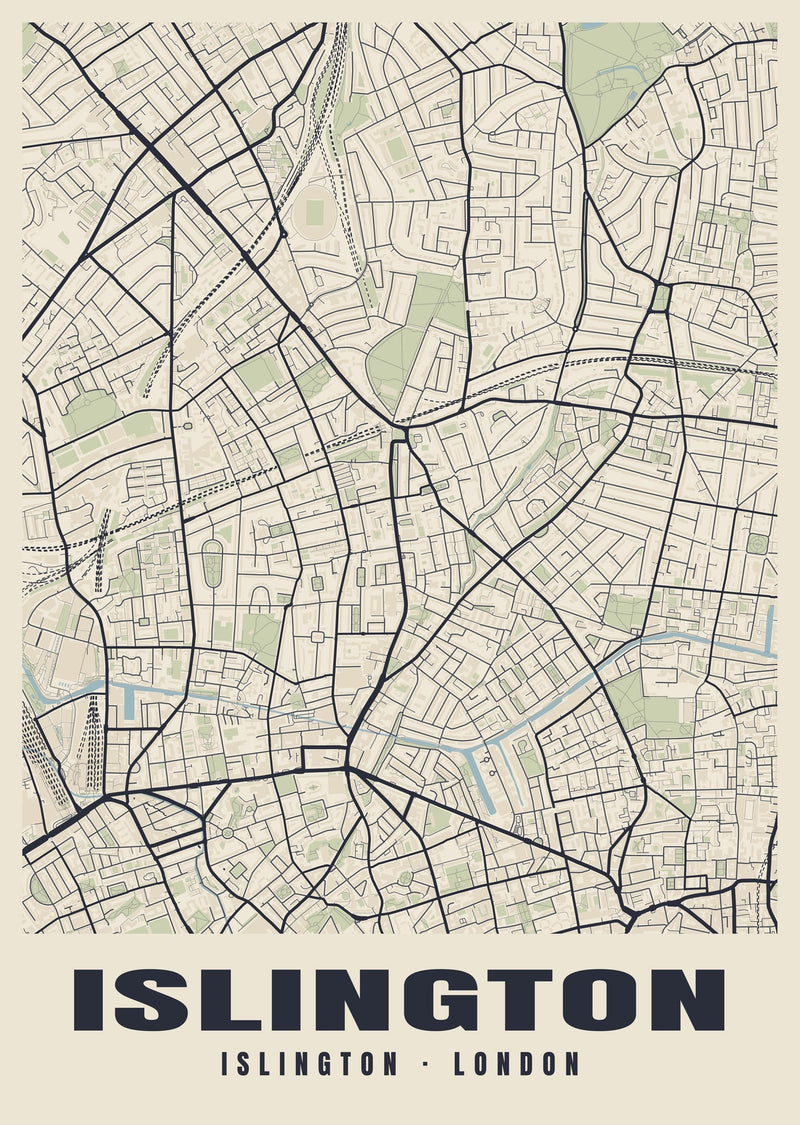 Islington Heritage Street Map Poster