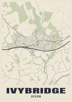 Street map poster of Ivybridge, Devon