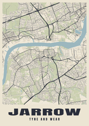 Jarrow Street Map Poster
