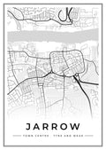 Street map poster of Jarrow town centre, Tyne and Wear
