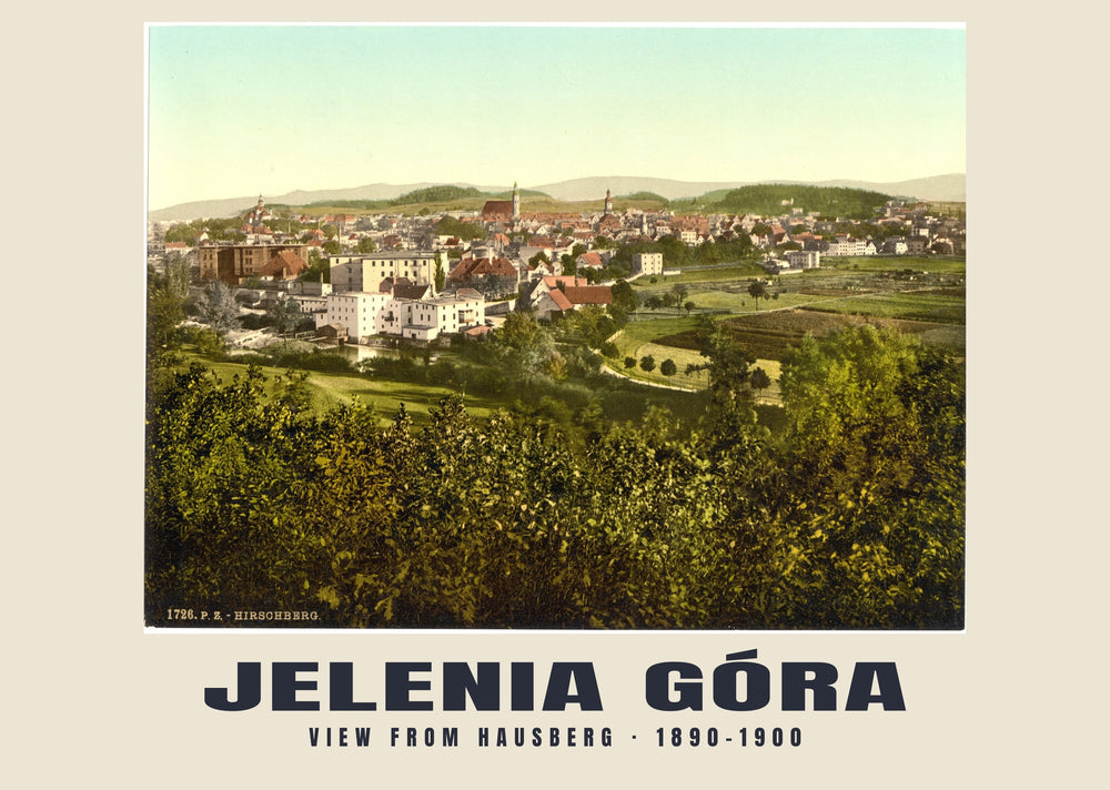 View from Hausberg, Jelenia Góra — 1890–1900 · Vintage photochrom print