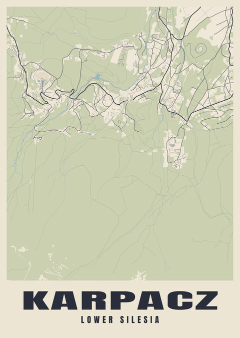 Karpacz Street Map Poster