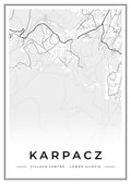Street map poster of Karpacz village centre, Lower Silesia
