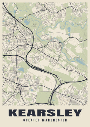 Kearsley Street Map Poster