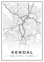 Street map poster of Kendal town centre, Cumbria