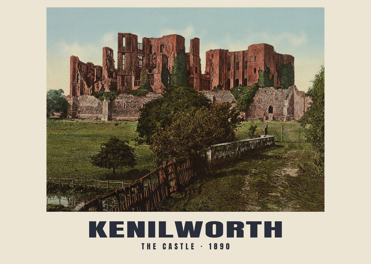 The Castle, Kenilworth — Vintage photochrom print, 1890