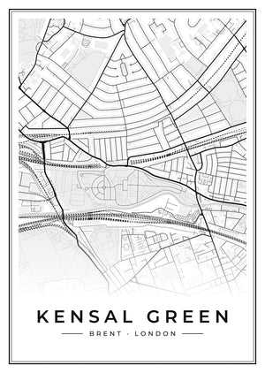 Kensal Green Street Map Poster