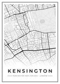 Street map poster of Kensington, Kensington and Chelsea, London