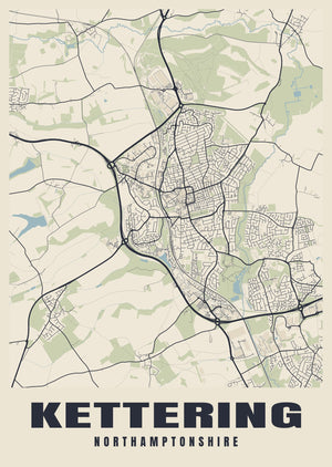 Kettering Street Map Poster