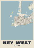 Street map poster of Key West, Florida