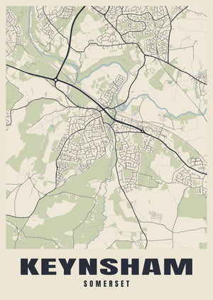 Keynsham Street Map Poster
