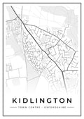Street map poster of Kidlington town centre, Oxfordshire