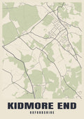 Street map poster of Kidmore End, Oxfordshire
