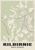 Street map poster of Kilbirnie, North Ayrshire