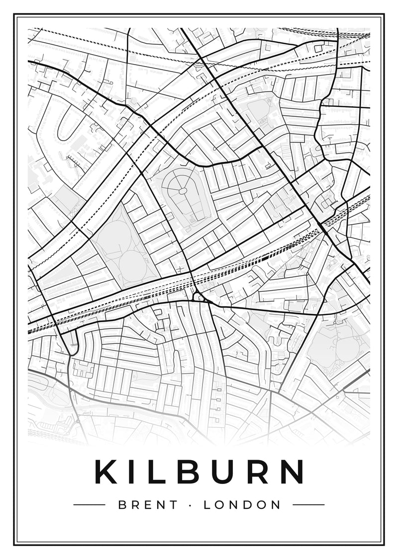 Kilburn Street Map Poster