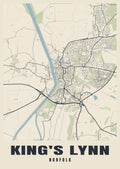 Street map poster of King's Lynn, Norfolk