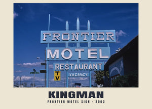 Frontier Motel Sign, Kingman, Arizona — 2003 · Historic photograph print