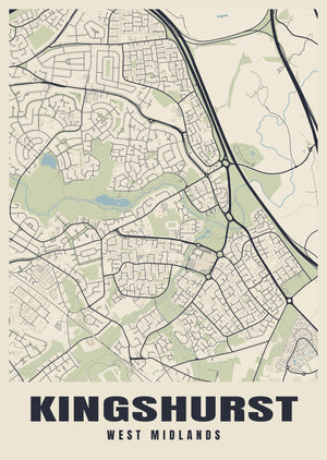 Kingshurst Street Map Poster