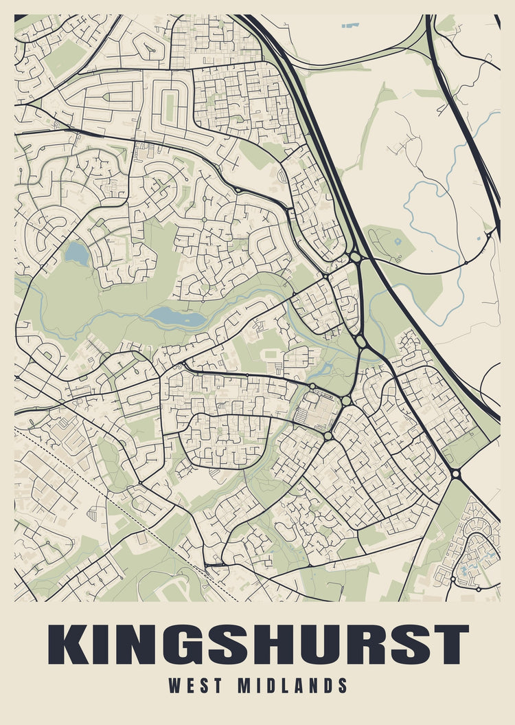 Kingshurst Street Map Poster