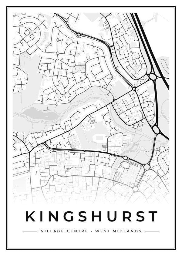 Kingshurst Village Centre Street Map Poster