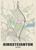 Street map poster of Kingsteignton, Devon