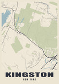 Street map poster of Kingston, New York