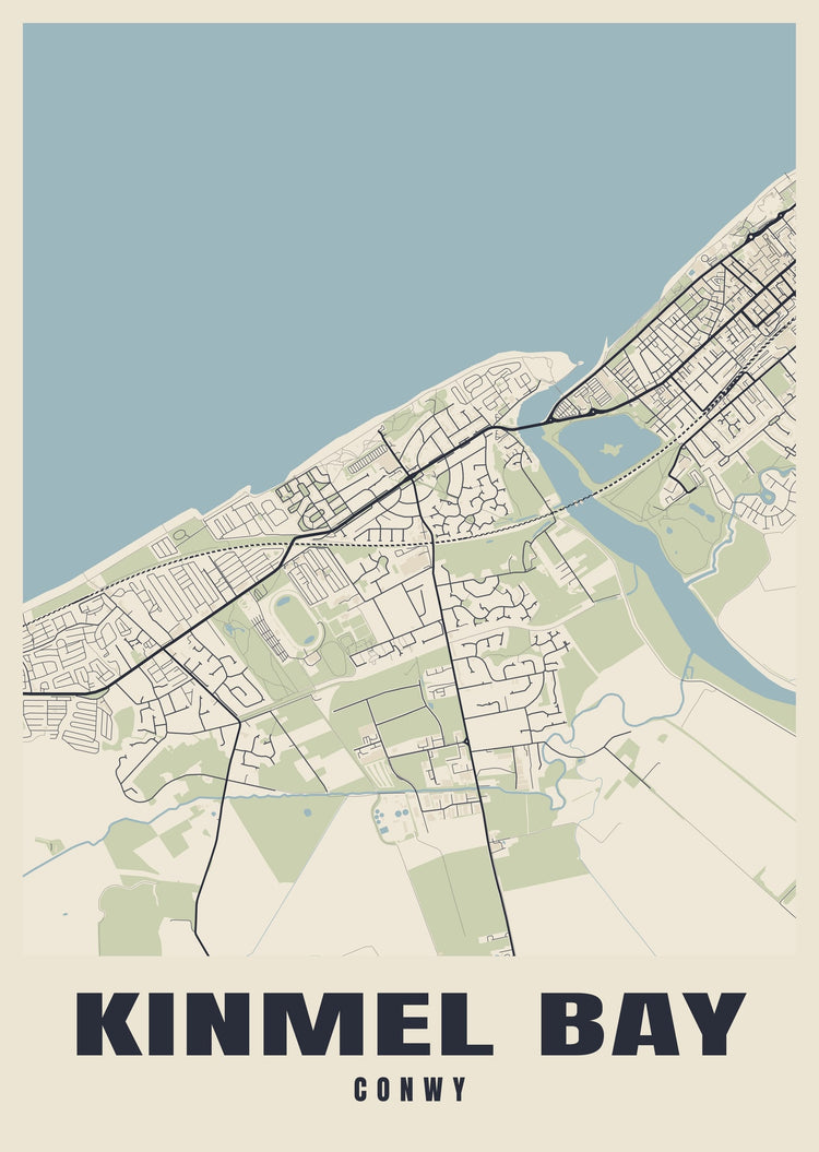 Kinmel Bay Street Map Poster