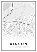 Street map poster of Kinson village centre, Dorset