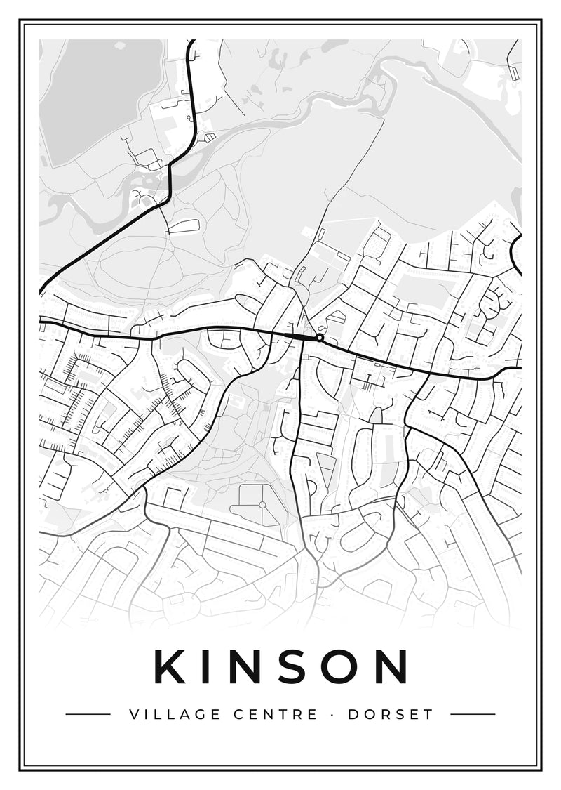Kinson Village Centre Street Map Poster