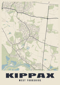 Street map poster of Kippax, West Yorkshire