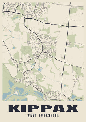 Kippax Street Map Poster