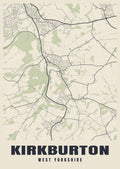 Street map poster of Kirkburton, West Yorkshire